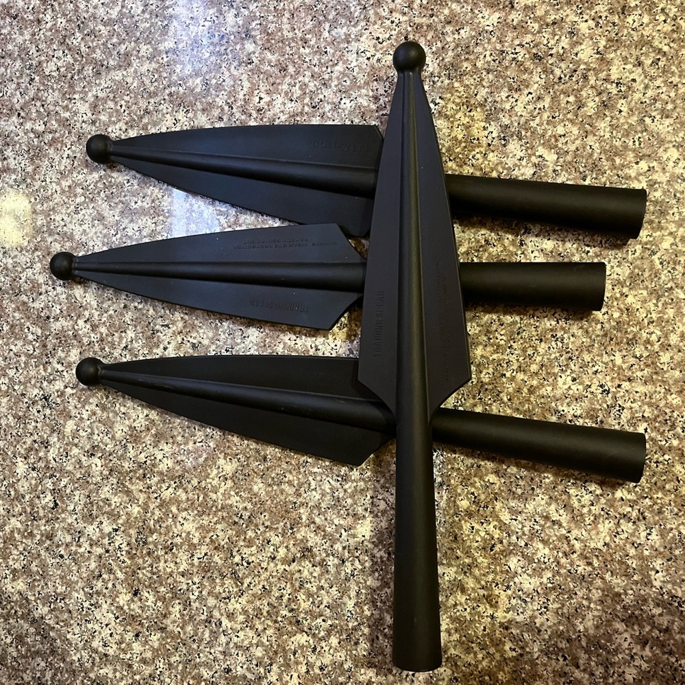 4 COLD STEEL SPEAR TRAINER HEADS RUBBER HEMA SCA MEDIEVAL LARP RENFAIRE SPEARS